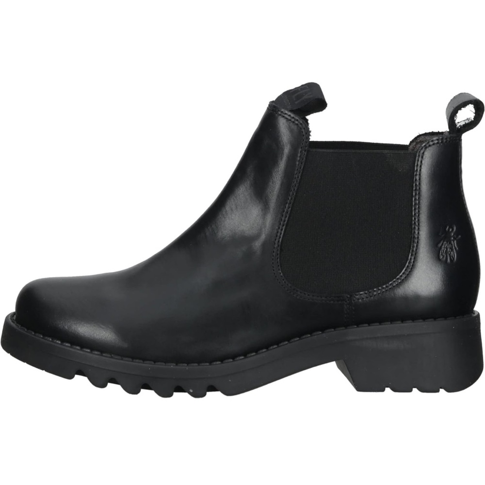 Fly London Women’s Chelsea Ankle Boot Black Leather Size 8.5